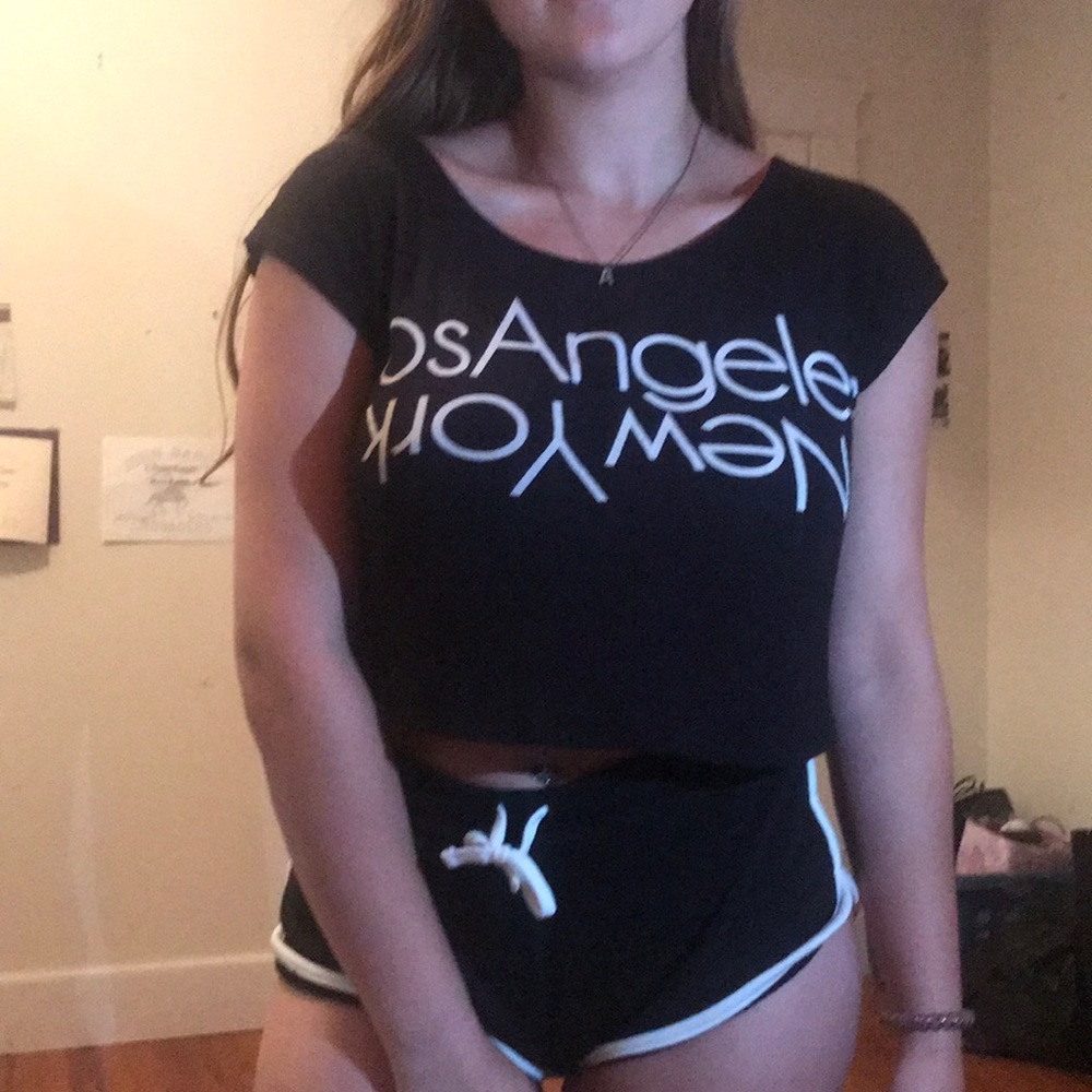 Black crop top